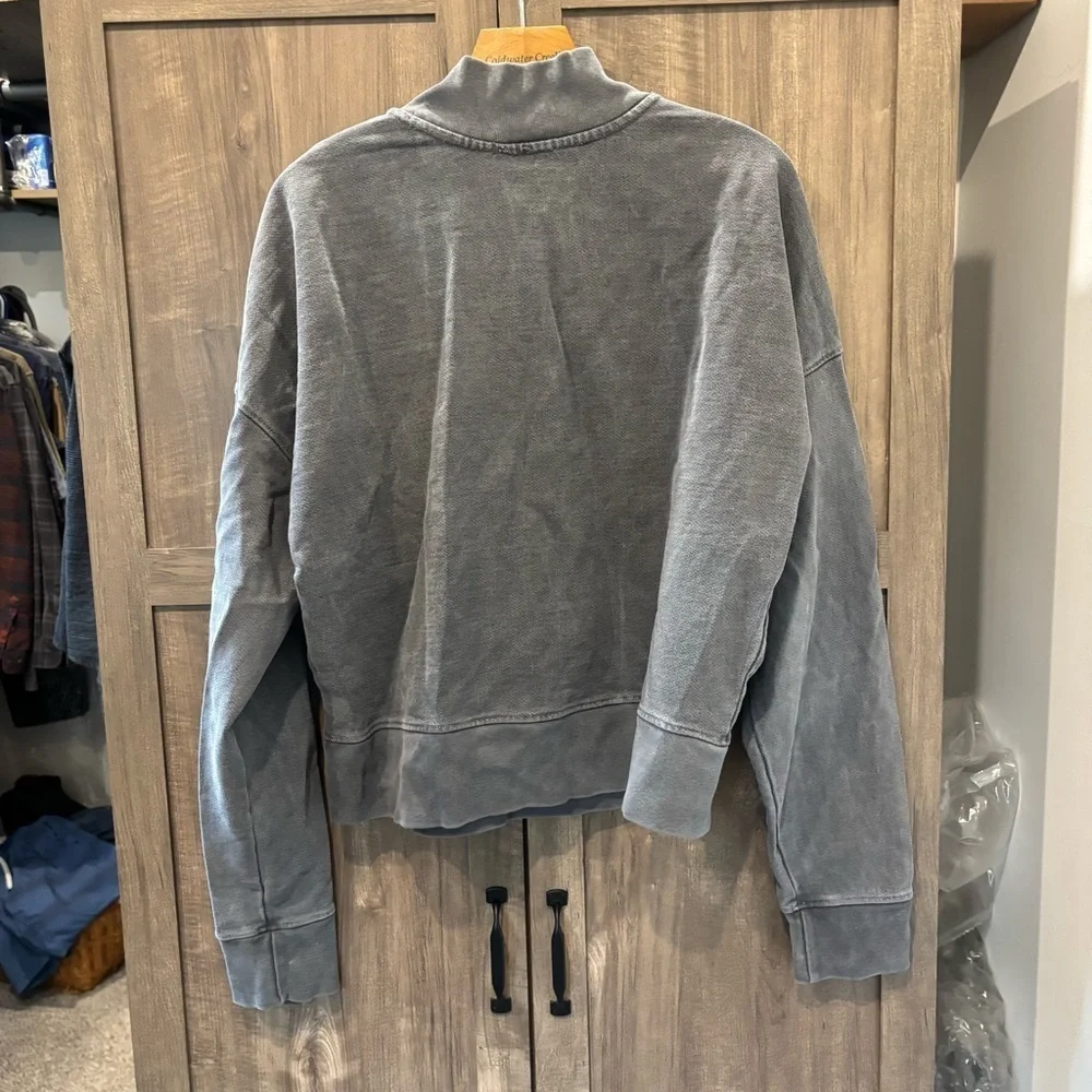 Talentless half zip pullover Sweatshirt Gray Large - Picture 2 of 11
